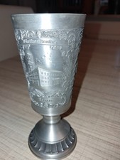 Zinn Becher 14cm Stadt F&uuml;rth Bayern Souvenir