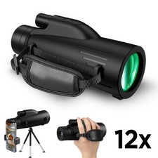 12x50 High Powered HD Monocular Telescope Smartphone Compatible Outdoor Viewing