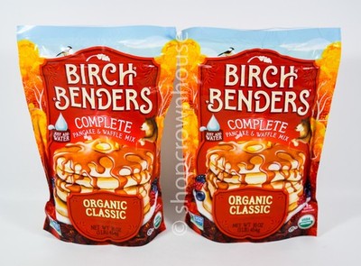 2 Birch Benders ORGANIC CLASSIC COMPLETE PANCAKE + WAFFLE Mix 16oz 01/31/2027