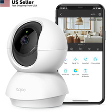 Tapo TP-Link 2K Pan Tilt Security Camera for Baby Monitor, Dog 1-Pack, White