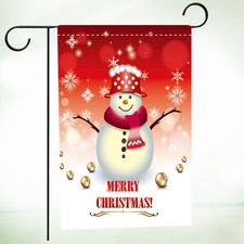  Waterproof Bunting for Garden Outdoor Flags outside Cute Watercolor Snowman