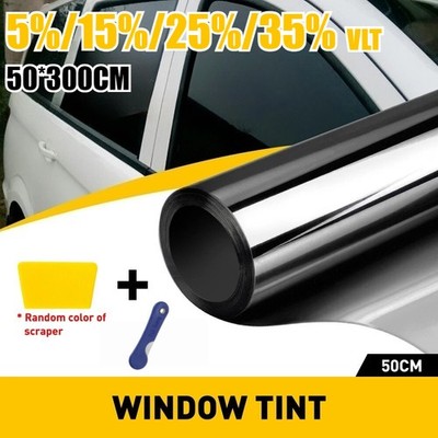 Uncut Roll Window Tint Film 5% 15% 25% 35% VLT 20'' x 10ft Car Home Office Glass