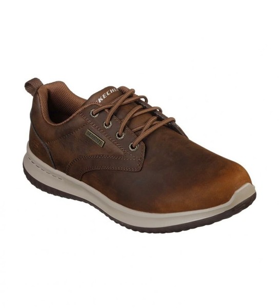 Skechers Herren Delson Antigo Oxfords, Dark Brown Leather, 45.5 EU-image