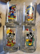 McDonald's Walt Disney 2000 Millennium Celebration Mickey Mouse Glasses Set of 4