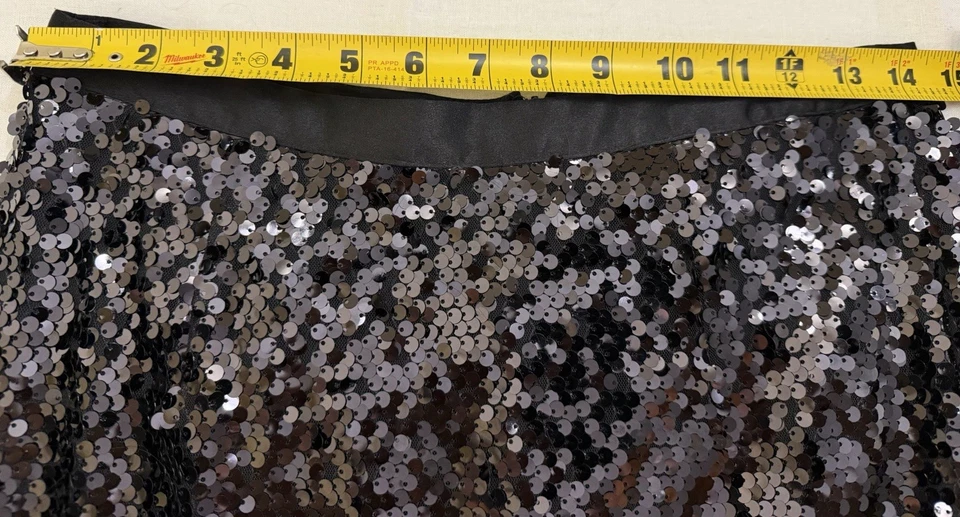 Maxi Falda Larga Jolie Lentejuelas Negras Carmen Marc Valvo Acampanada Sirena 8 Fiesta Foto 4 de 4