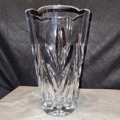Miller Rogaska Lead Crystal Art Vase 10 Inches Tall - Heavy