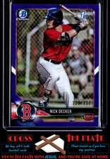 2018 Bowman Draft Chrome Purple Ref Nick Decker Red Sox 120/250 #BDC-124