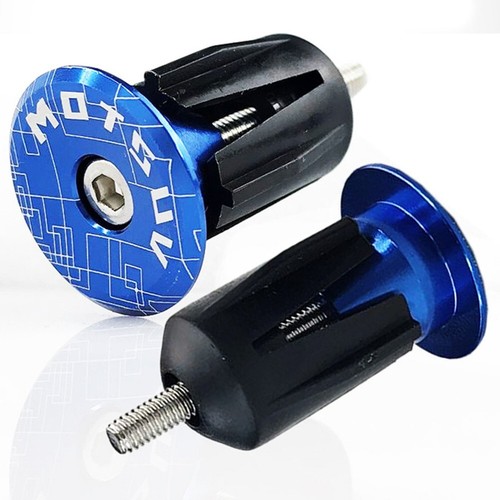 2x Aluminum Bicycle Bike Handlebar Grips Handle Bar Cap End Plugs Stoppers Parts - Picture 5 of 16
