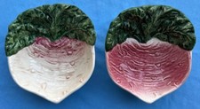 Set of 2 Olfaire Figural Turnip Shaped Serving Bowls -Made in Portugal Mint
