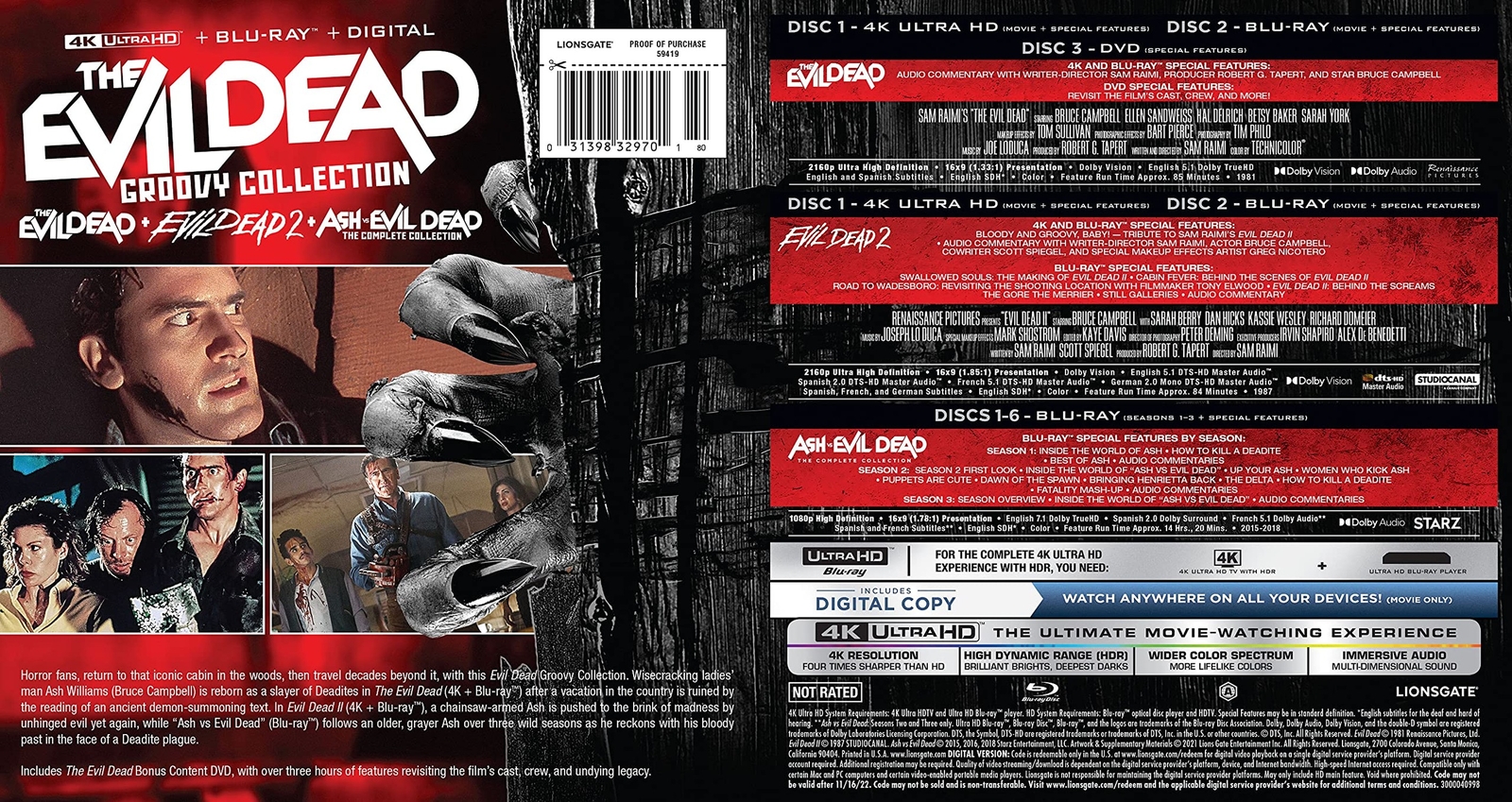 The Evil Dead: Groovy Collection 4K UHD