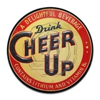 Vintage Design Garage Man Cave Sign Metal Decor - Drink Cheer Up A Delightful
