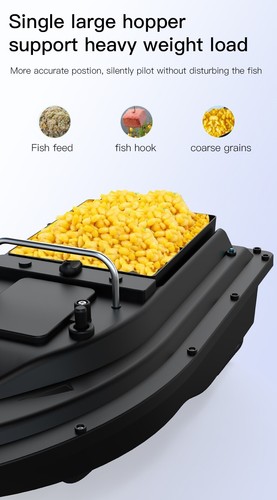 GPS Fixed Speed Cruise RC Fishing Bait Boat 10000mAh 2KG Carrying Hook & Net D16 - Picture 4 of 23
