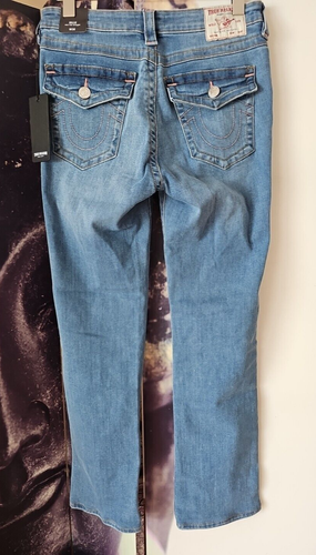TRUE RELIGION Women's Billie Mid Rise Straight Leg Light Wash Jeans W30 JT01 - Picture 5 of 10