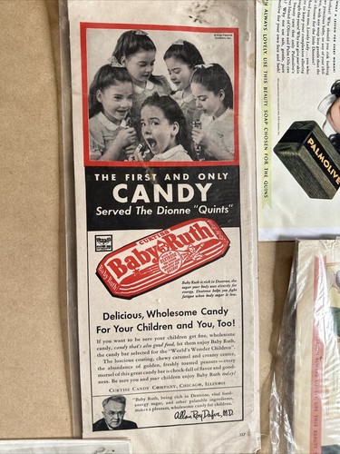 Lot 7 1940 Dionne Quintuplets Girls Vintage Media Ads with Photos Pictures Old - Picture 11 of 18