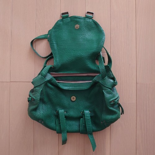 Jerome Dreyfuss Leather Bag Green Used - Picture 6 of 10