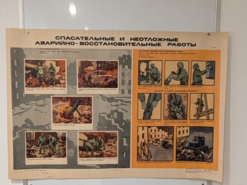 rescue work during a nuclear explosion -Cold War- Original Poster 1983 -Big Size - Picture 2 of 8
