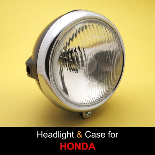 Honda CB100 CL100 S CB125S CL125S Headlight Lamp + Rim Ring + Black Case Bucket