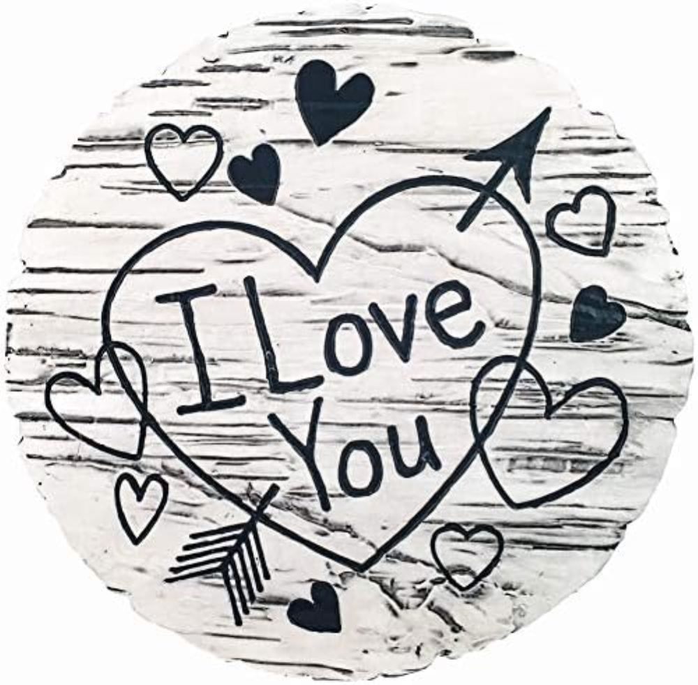 Spoontiques - Decorazione da Giardino - I Love You Stepping Stone - Pietra Decor