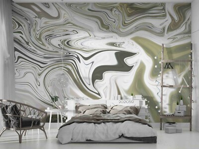 3D Abstract Marble Texture Self-adhesive Removable Wallpaper Murals Wall