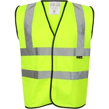 Hi Viz Safety Vest Waistcoat High Vis Visibility Reflective Yellow Orange Jacket
