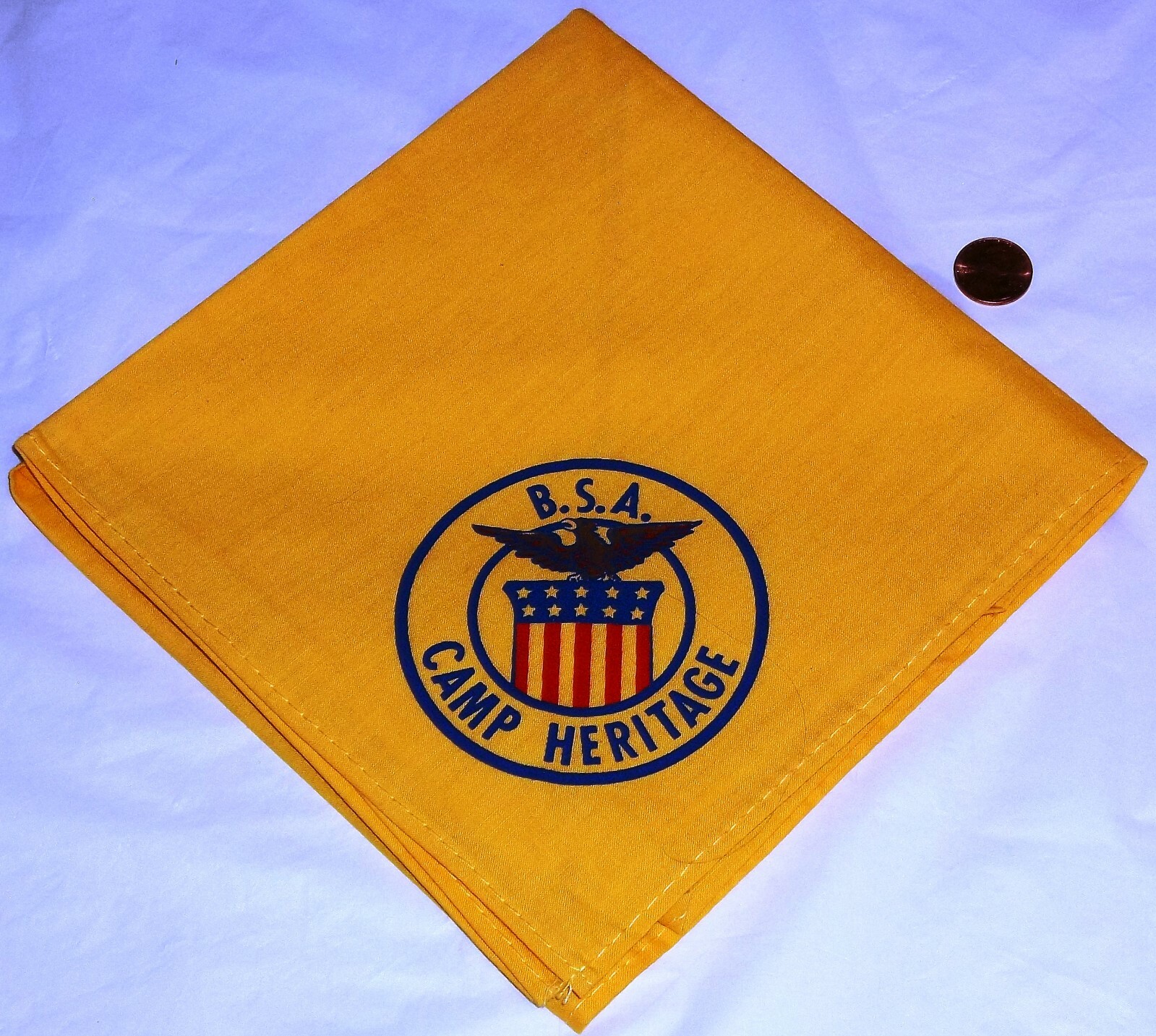 VINTAGE BSA BOY SCOUTS OF AMERICA OA CAMP HERITAGE NECKERCHIEF VERY