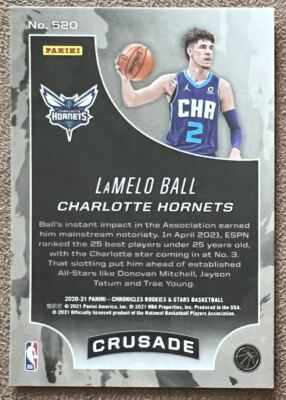 LaMelo Ball 2020-21 Panini Chronicles Rookies & Stars Crusade