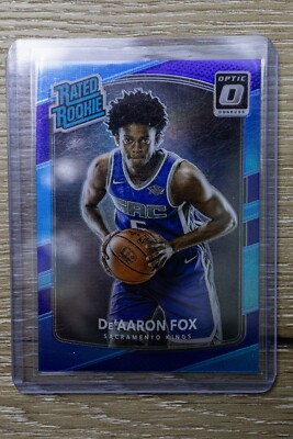 2017-18 Panini Donruss Optic - Rated Rookie Purple Prizm #196 De'Aaron Fox (RC)