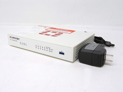 Firewall de seguridad de red Fortinet Fortigate-50E FG-50E inicializado con adaptador - Imagen 1 de 4