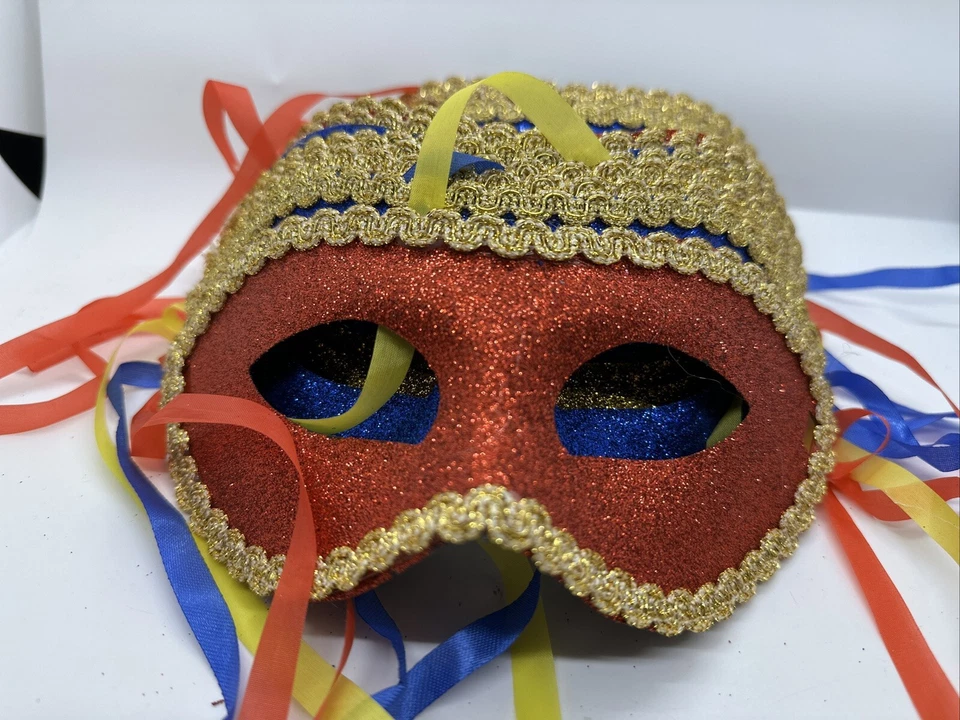 9 Mardi Gras маска блестящий хромой глаз маска с золотой парчи носить или декор. - Изображение 2 из 4