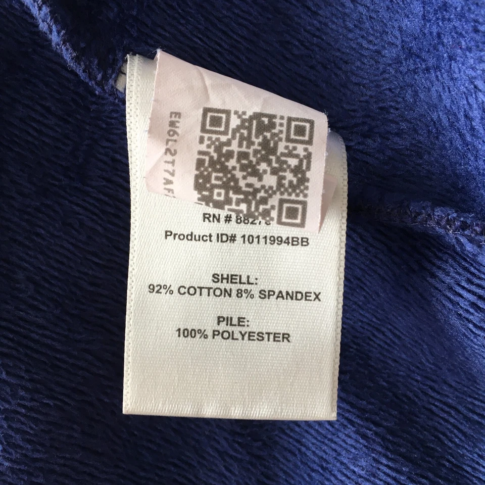 UGG Womens sz Small Blue Fleece Lined Belted Long Sleeve Robe - Image 3 of 4