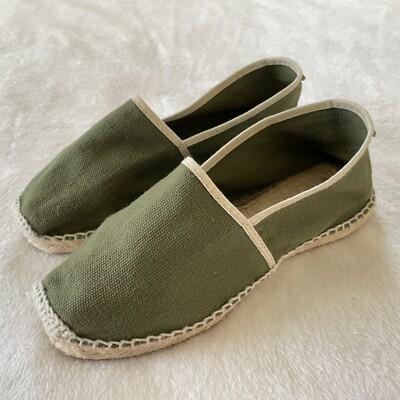 Toni Pons Espadrilles Flat Shoes Loafers Womens 37 6.5 Green Slip On Comfort