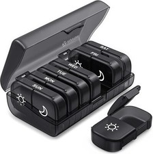 Weekly Pill Box Organizer 7 Day Medicine Storage Case 2 Times a Day Daily AM PM