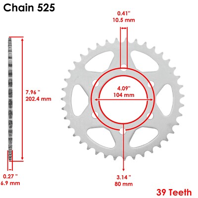 Black Drive Chain And Sprocket Kit for Kawasaki Ninja ZX-10R