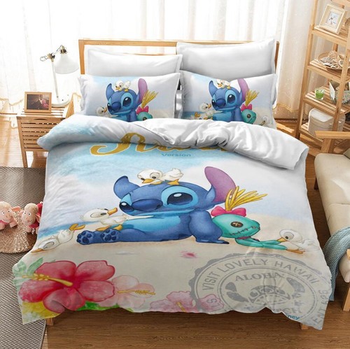 Lilo Stitch Kinder Bettwäsche Set Kissenbezüge 80x80 Anpassbar Bettbezug 135x200 - Bild 14 von 41