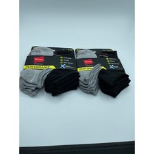 2 Packs Hanes Premium Boys' 6pk No Show footbed Socks
