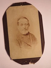 Dresden - Old Man with Beard & Glasses in Suit - Portrait / CDV