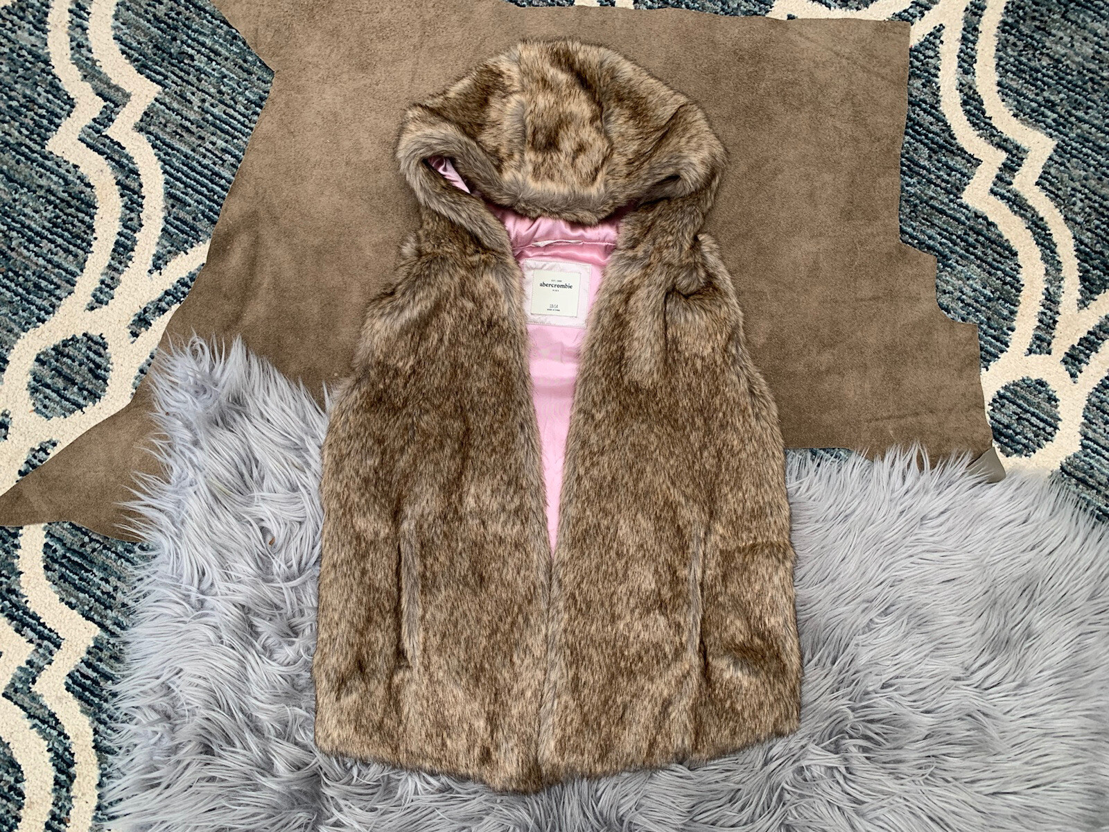 Kylie Faux Fur Vest Coat Jacket Girls 