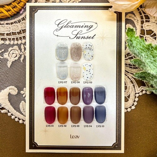 Leav Gel Gloaming Sunset 8 Colors SET Syrup Gel Nail Polish K-Beauty - Picture 10 of 13