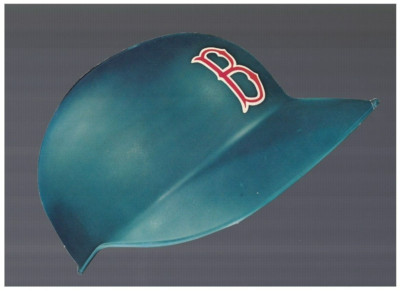 1972 Cardboard Stick On MLB Baseball Helmet Sign Boston Red Sox