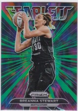 2022 WNBA Panini Prizm Fearless GREEN PRIZM  #13 Breanna Stewart  Seattle Storm