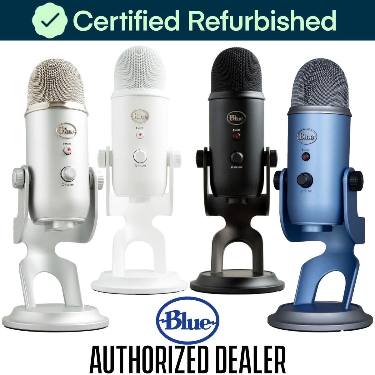 Blue Yeti USB Microphone for PC, Mac, Gaming, Recording, Streaming,  Podcasting, Studio and Computer Condenser Mic with Blue VO!CE effects, 4  Pickup