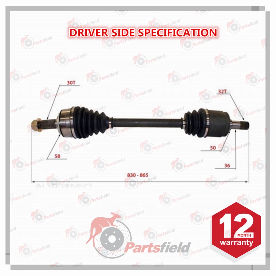 PAIR x CV Drive Shaft For HSV Clubsport R8 GTS Maloo Senator VE / Grange WM - image 3 of 4