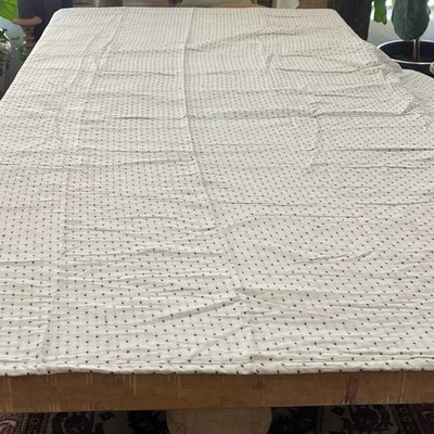 IKEA JAKOBSLILJA Bedspread Off-white Anthracite 91x98'' Full