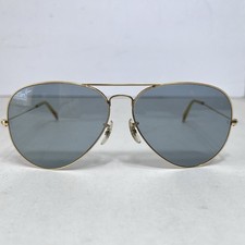 Vintage Bausch Lomb Ray Ban Aviator Sunglasses Gold Frame Blue Lens 62 14