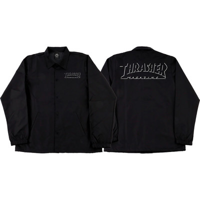Thrasher Magazine Shadow Mag Logo Black Coach Jacket