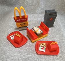 McDonald's Fast Food Playset Toy - Drive Thru Sign, Seating, Trays