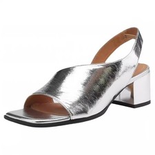 Women's Block Heel Slingback Pumps Square Open Toe Comfort Causal Dress Sandals