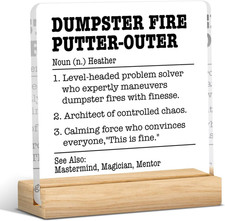 Dumpster Fire Desk Accessories Funny Office Gifts for Women Men Coworkers Dumpst