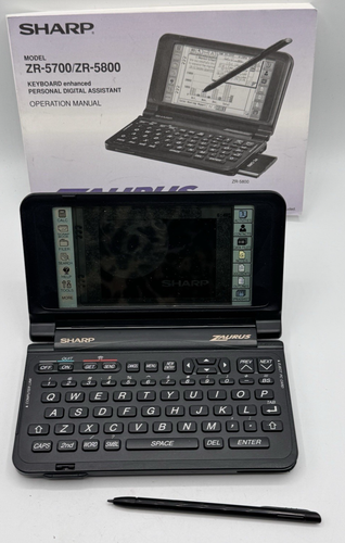Vintage Sharp Zaurus ZR-5700 PDA Personal Digital Assistant With Manual - Photo 11 sur 11