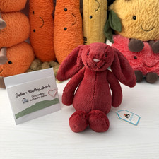 Jellycat Little 7.1 in, 18 cm Redcurrant Bunny BNWT - 100 Authentic - From US